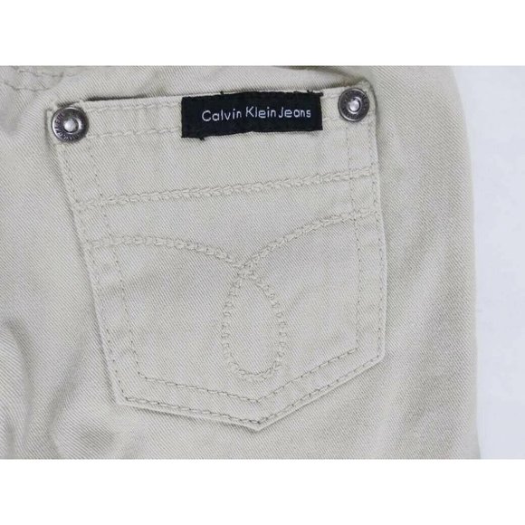 Calvin Klein Shirt Pants Set Button Front Blue Plaid Khaki 12M Infant Outfit - Picture 5 of 10